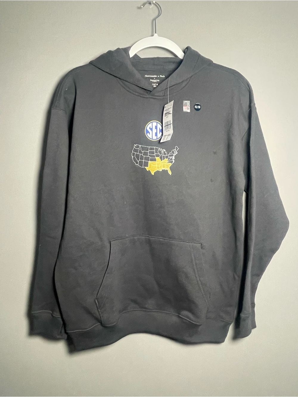 NWT Abercrombie Reserve Blue 84 SEC Football Hoodie 15/16